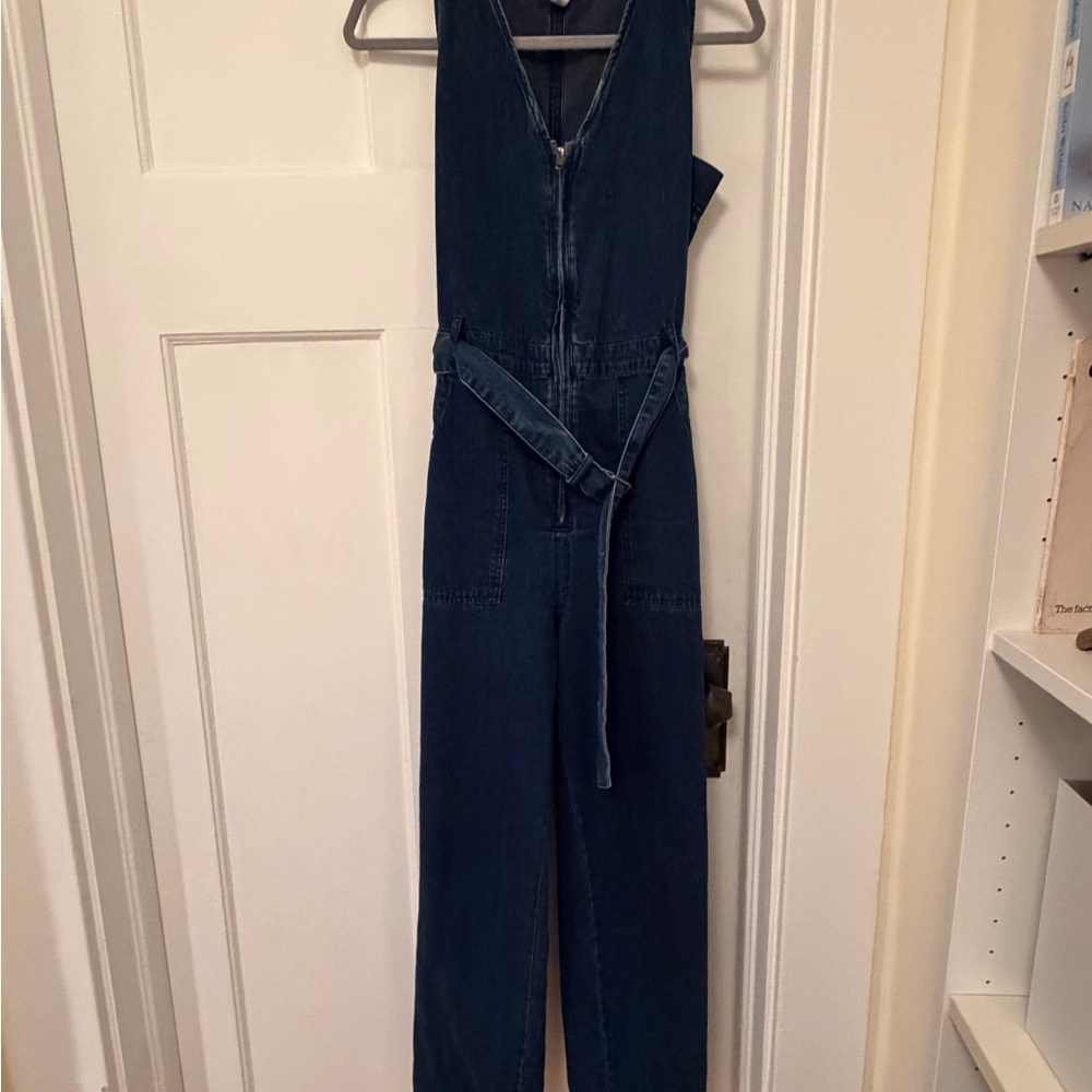 Rachel Comey Women's Blue Jean Jumpsuit with Belt